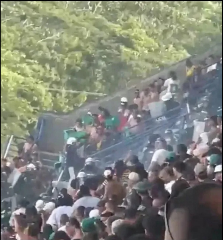 太阳报：哥伦比亚联赛球迷斗殴导致比赛中断，超300人被逐出球场