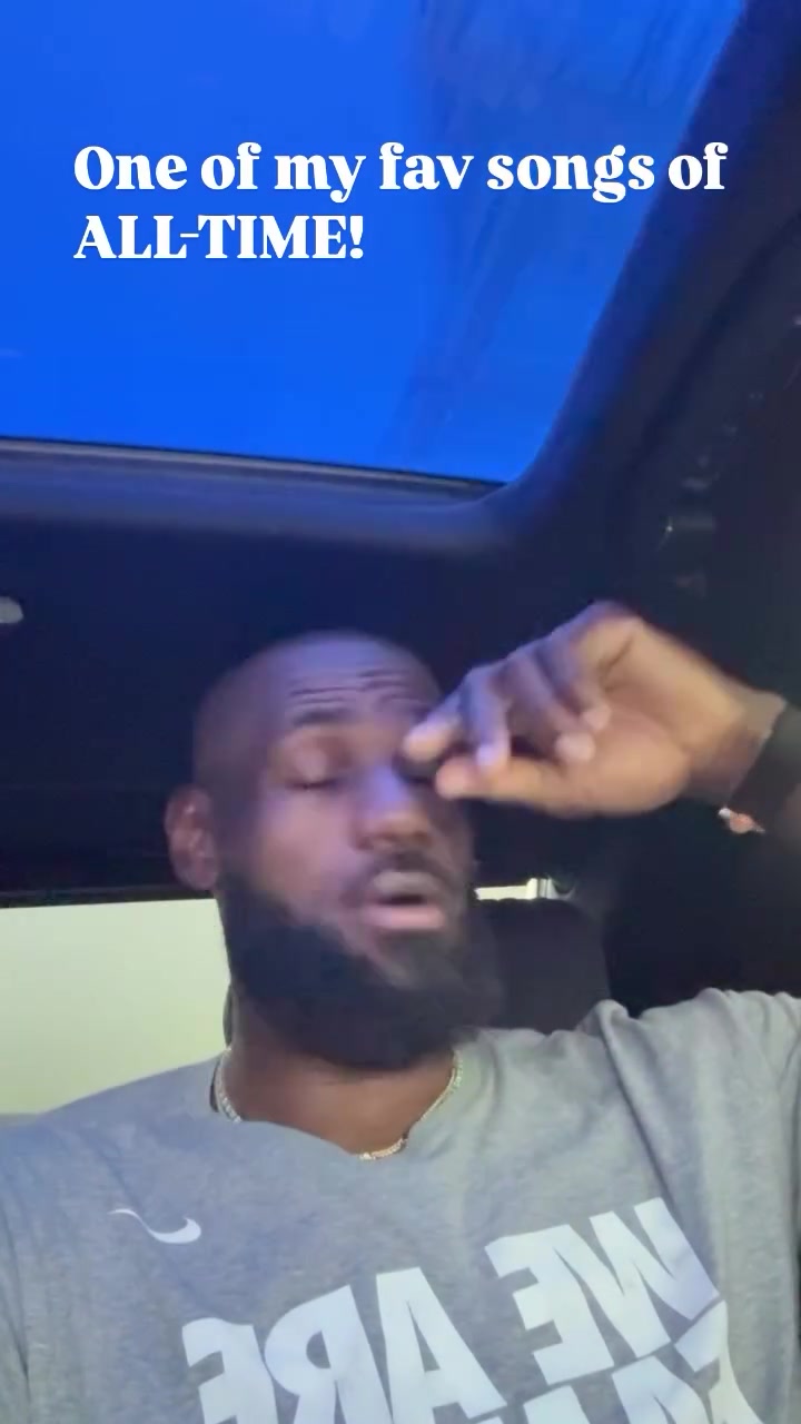 心情不错！詹姆斯晒车内自嗨片段：有史以来我最喜欢的歌曲之一！